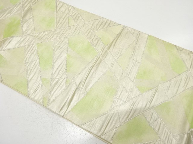 Antique Bamboo plaid woven pouch obi (Material)